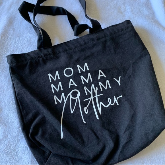 Handbags - Black Canvas Mom Bag